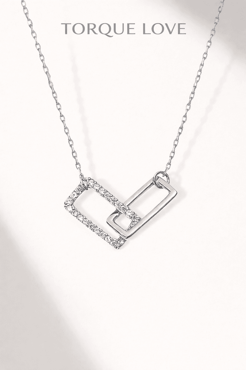 925 silver chain necklace for the neck with a lock pendant