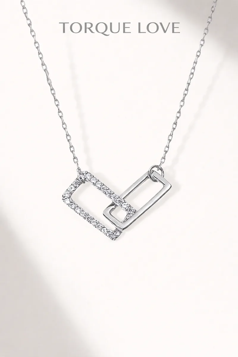 925 silver chain necklace for the neck with a lock pendant