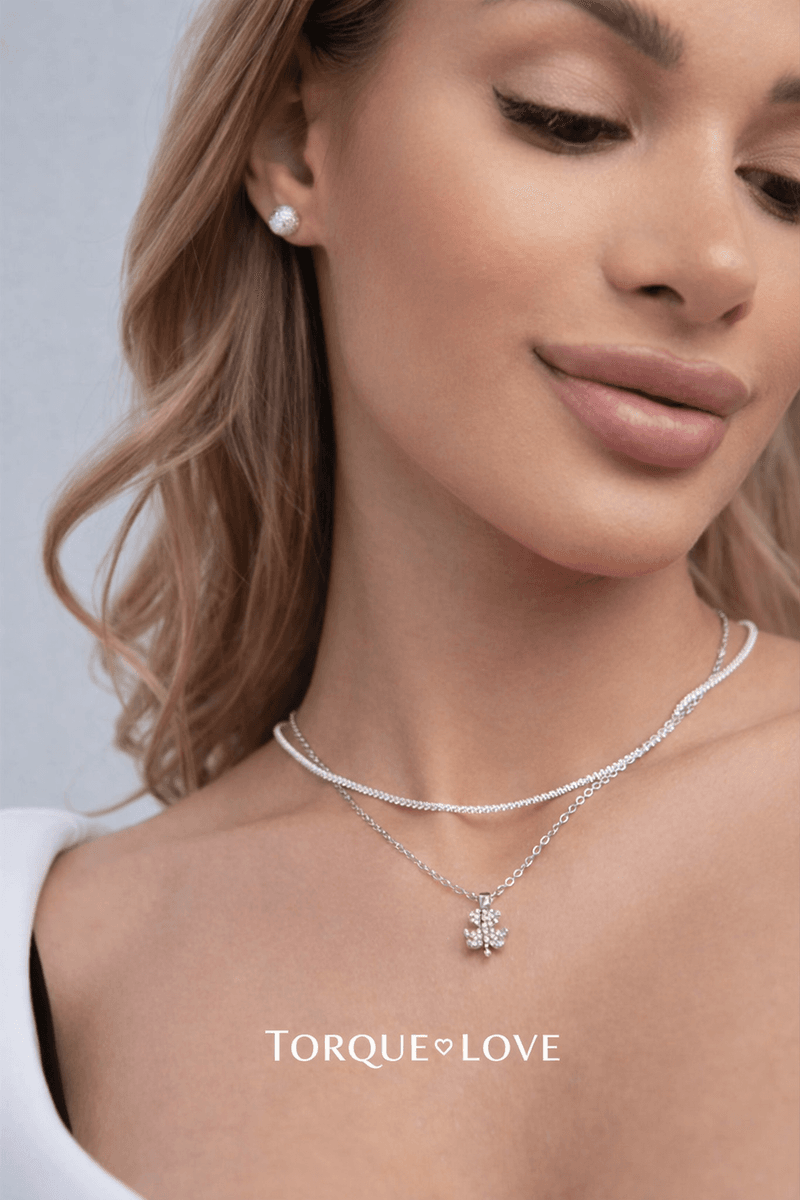 Set of necklace and earrings