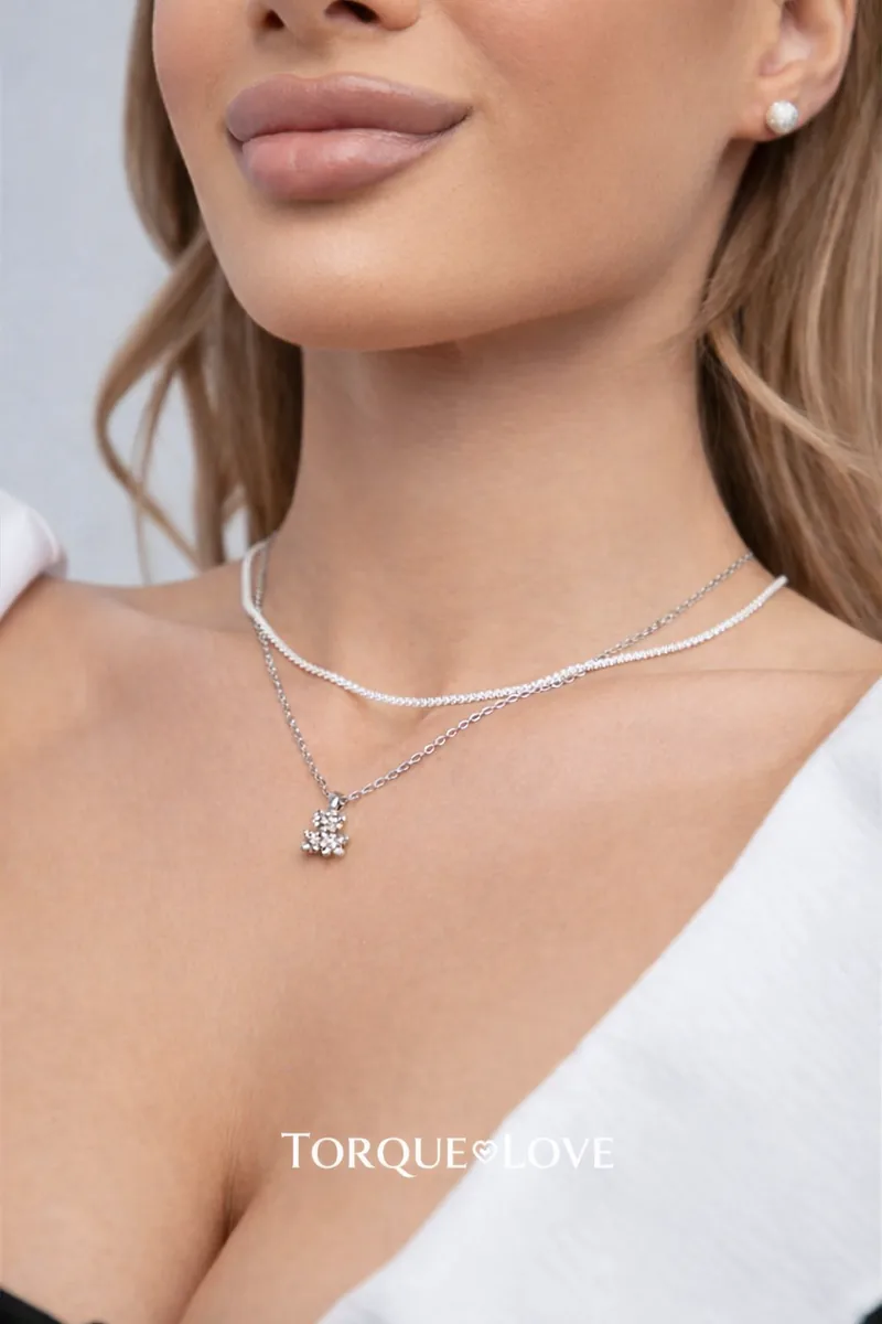 Set of necklace and earrings