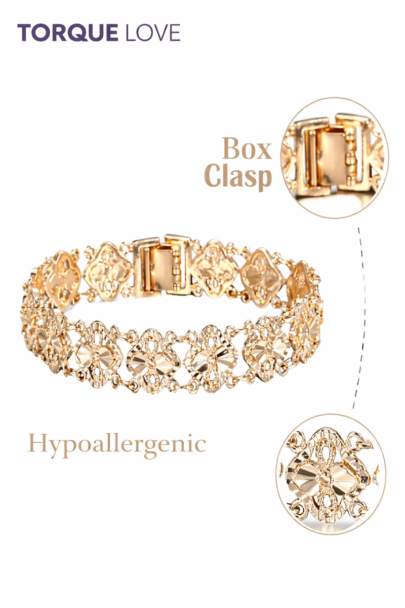 Wide women's wrist bracelet