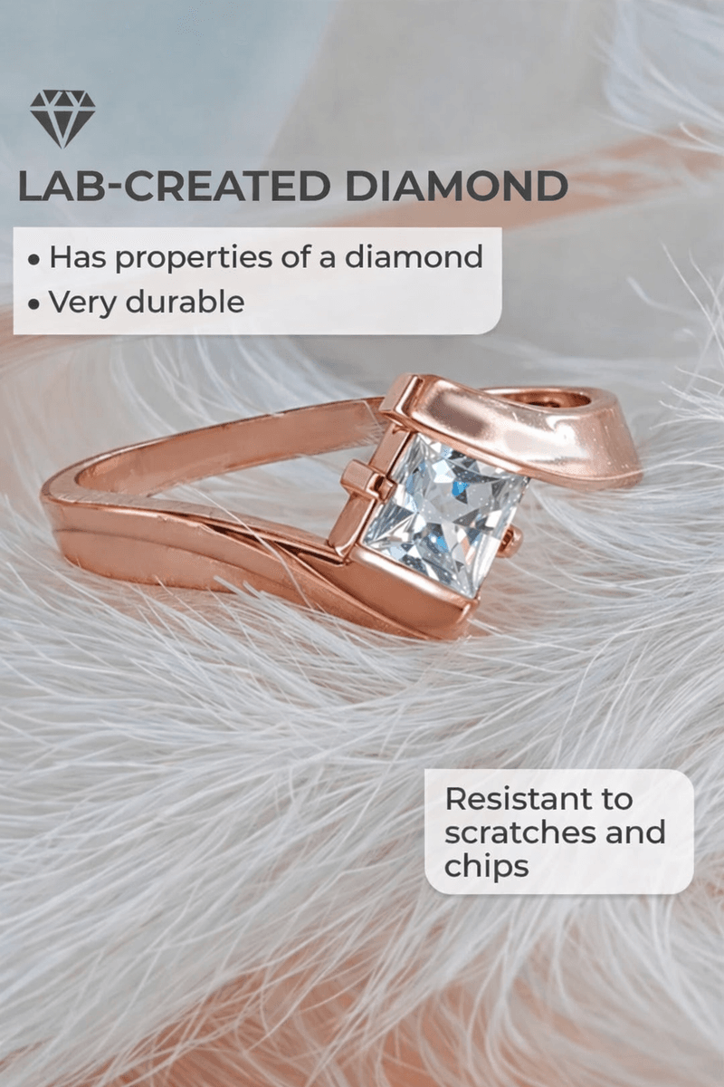 Women's gold plated ring with cubic zirconia stone jewelry