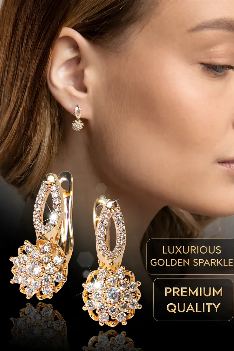 Earrings jewelry medical alloy with stones
