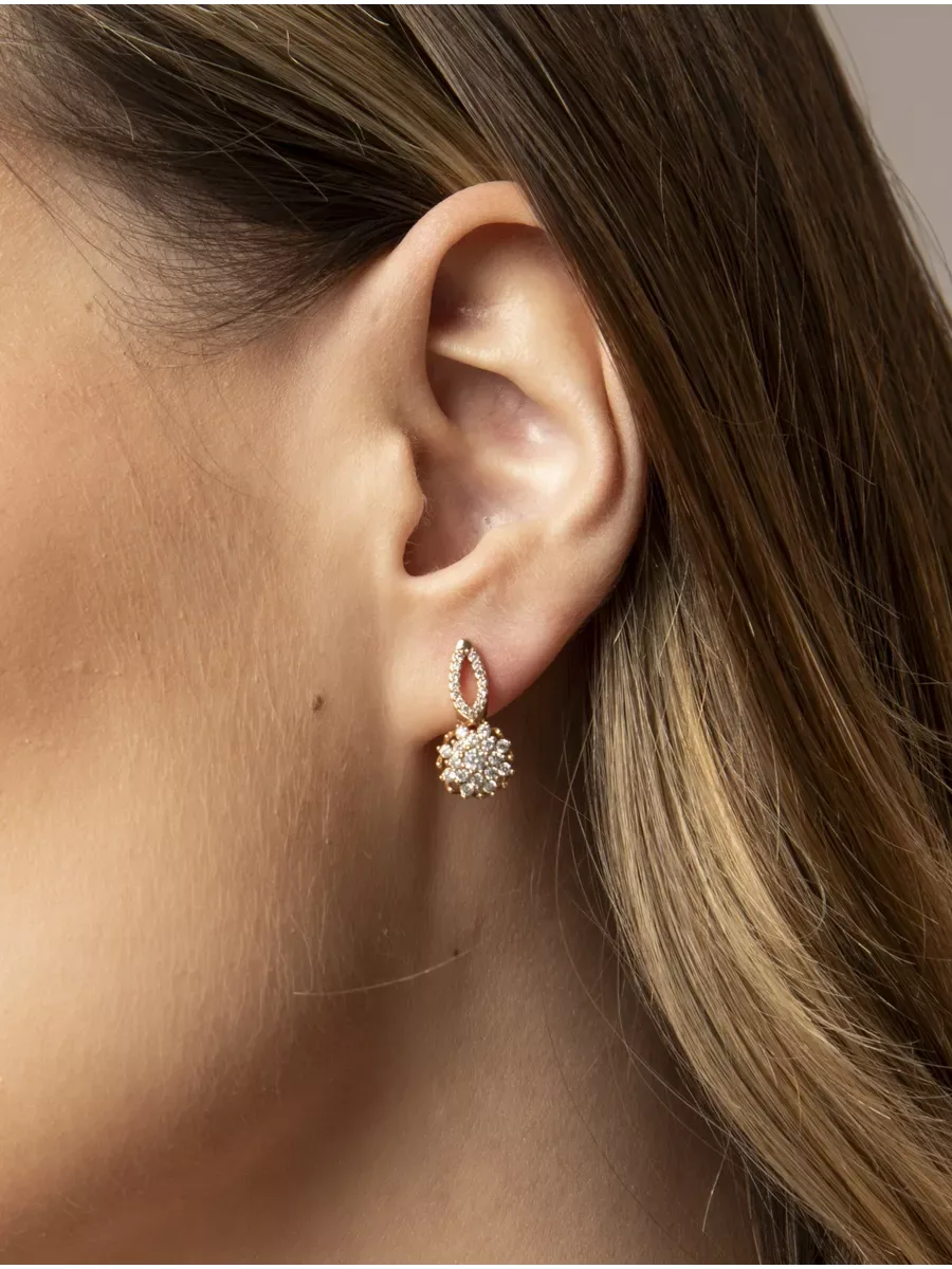 Earrings jewelry medical alloy with stones