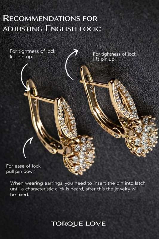 Earrings jewelry medical alloy with stones