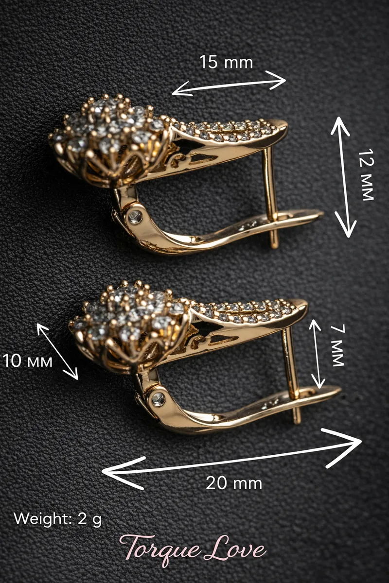 Earrings jewelry medical alloy with stones