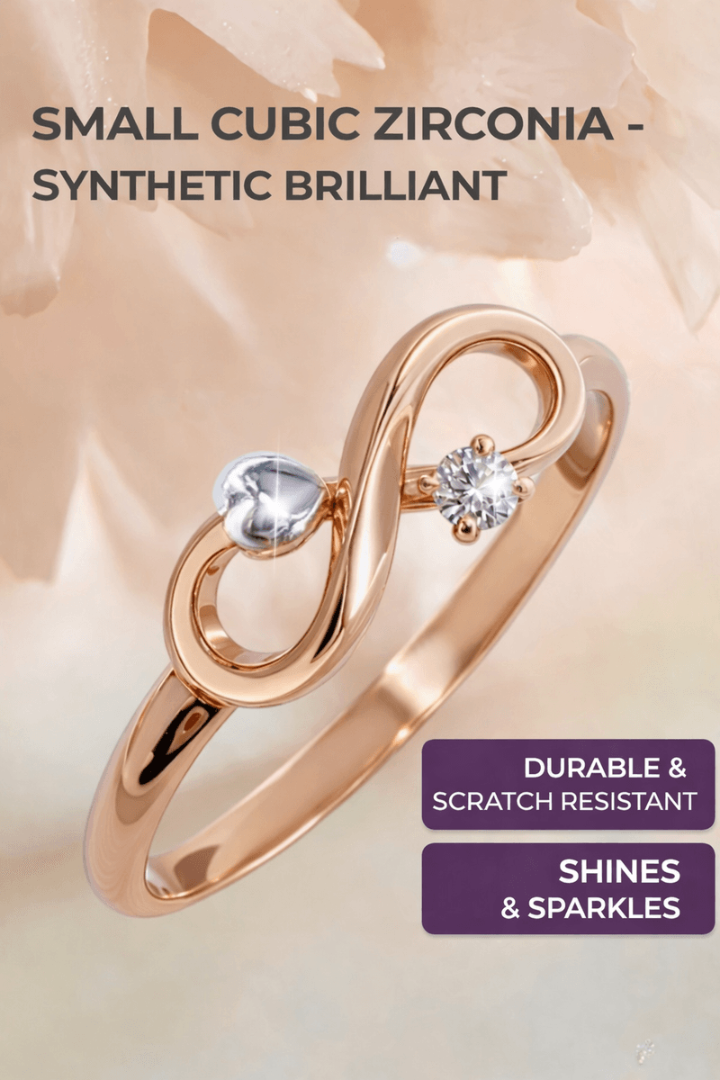 Gold plated ring jewelry heart