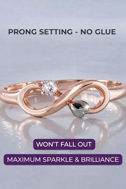 Gold plated ring jewelry heart