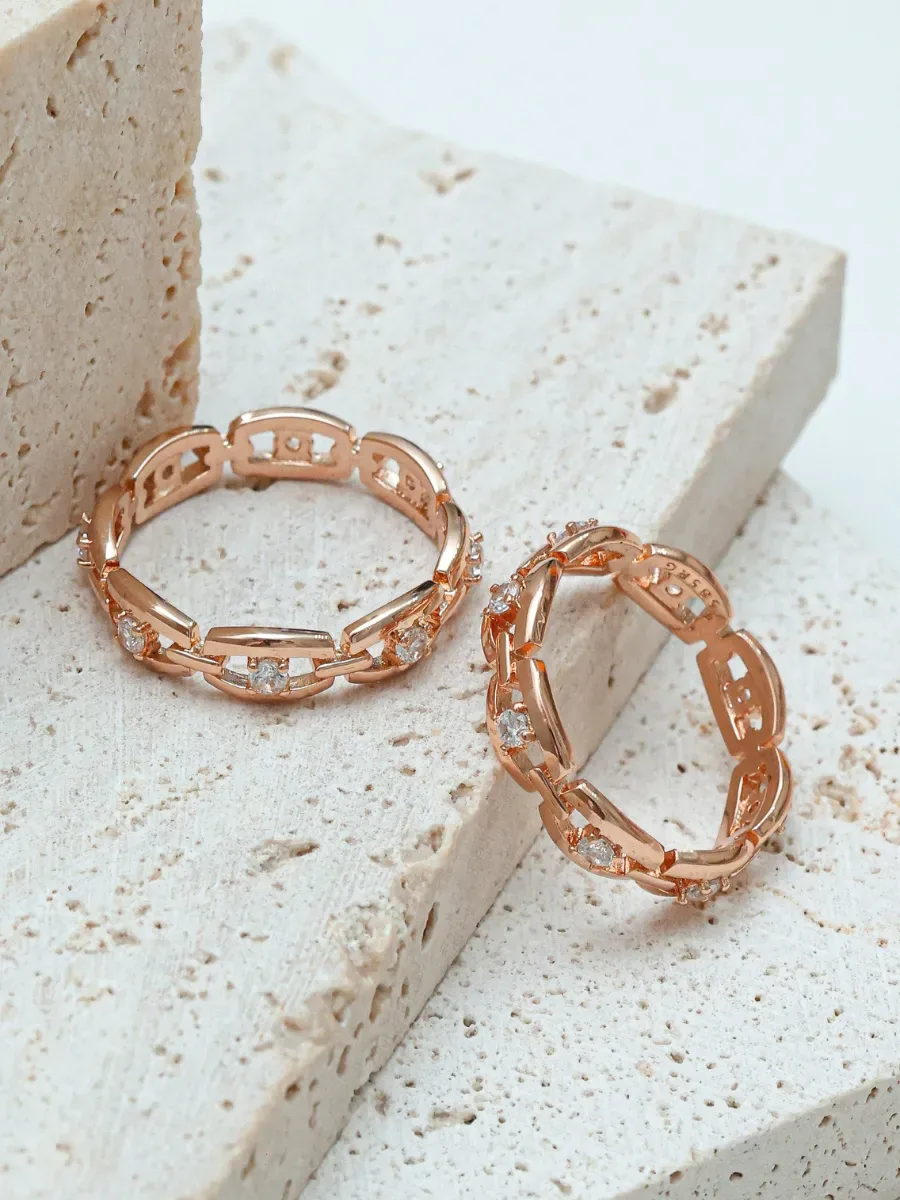 Jewelry ring with stones, gilded