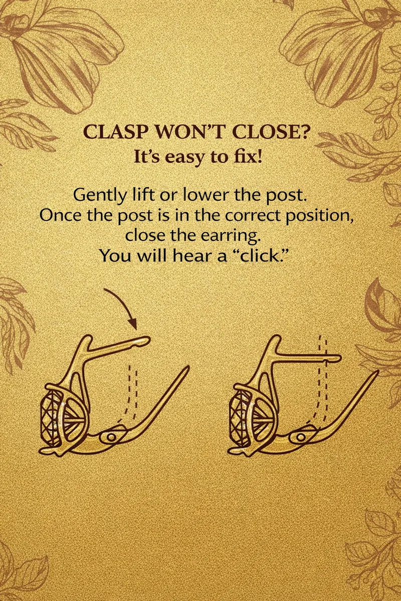 Earrings with pearls, gilded