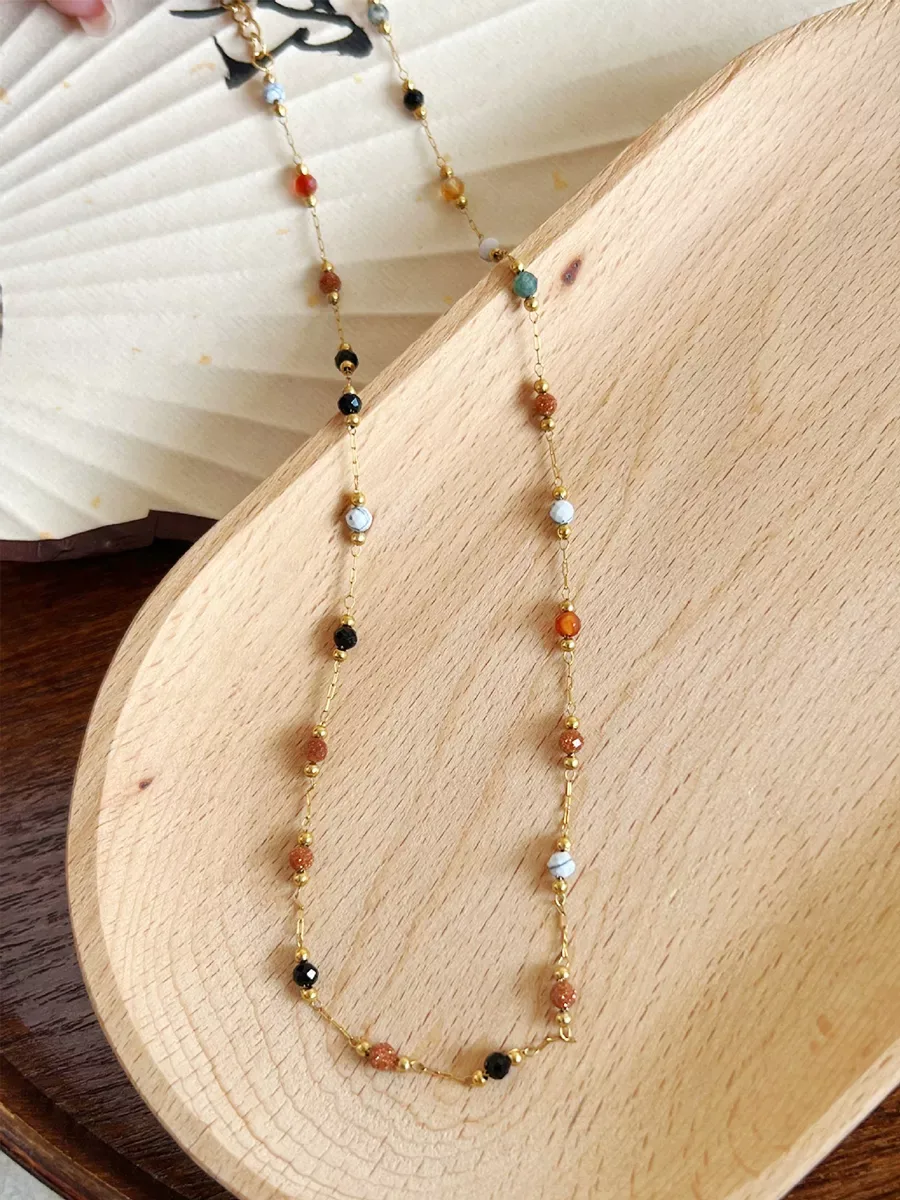 Natural stone necklace