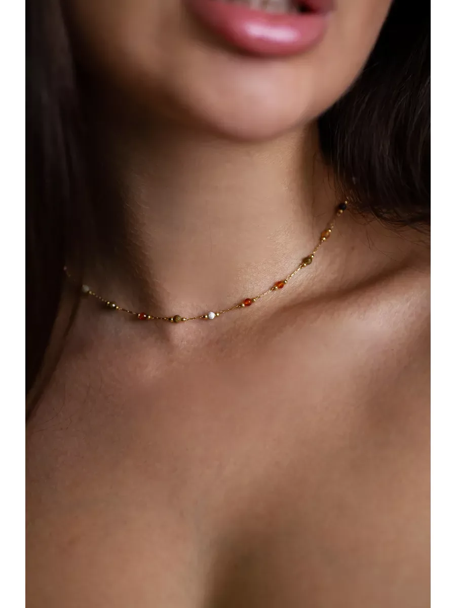 Natural stone necklace