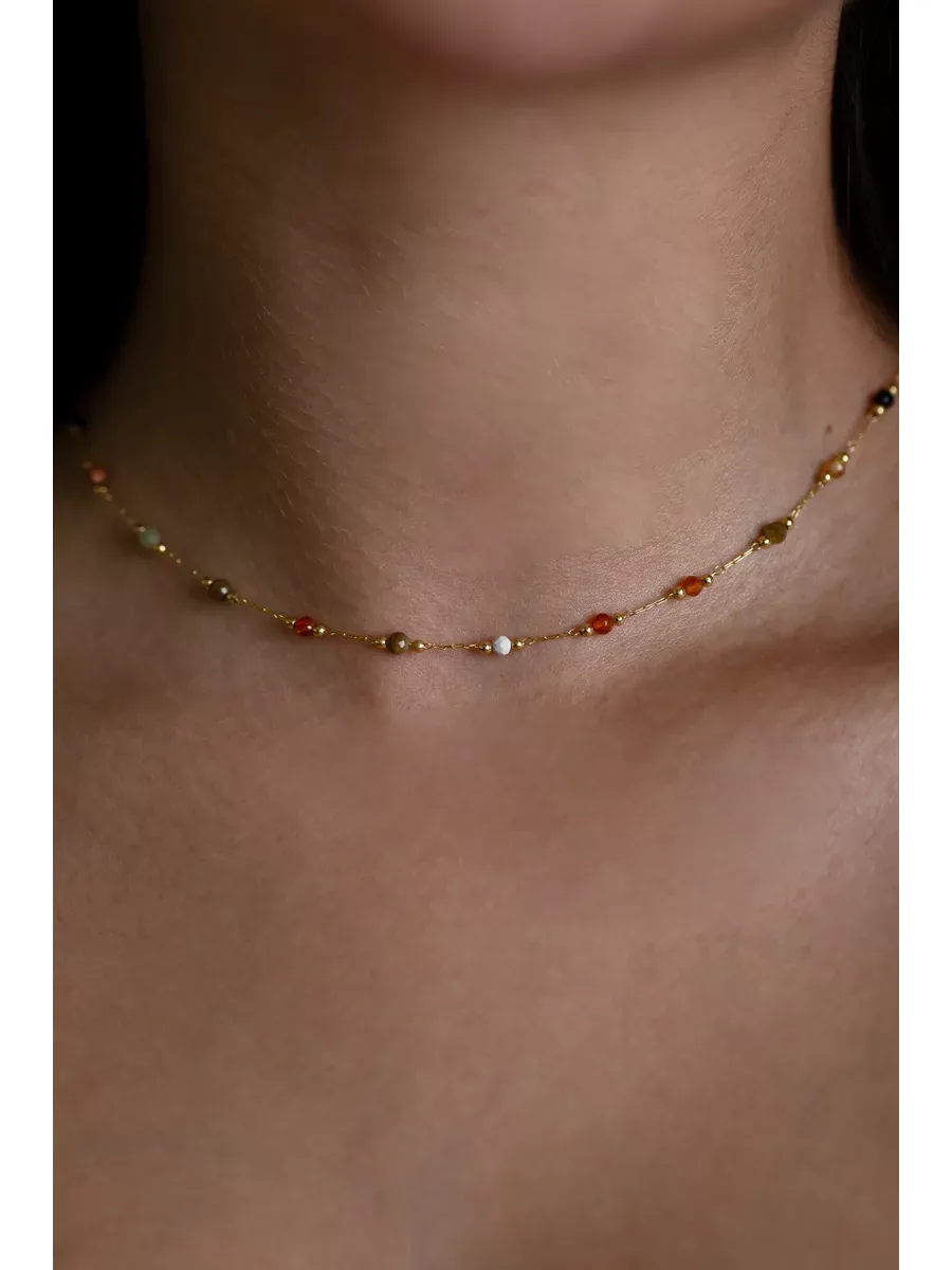 Natural stone necklace