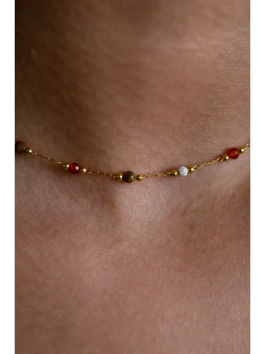 Natural stone necklace