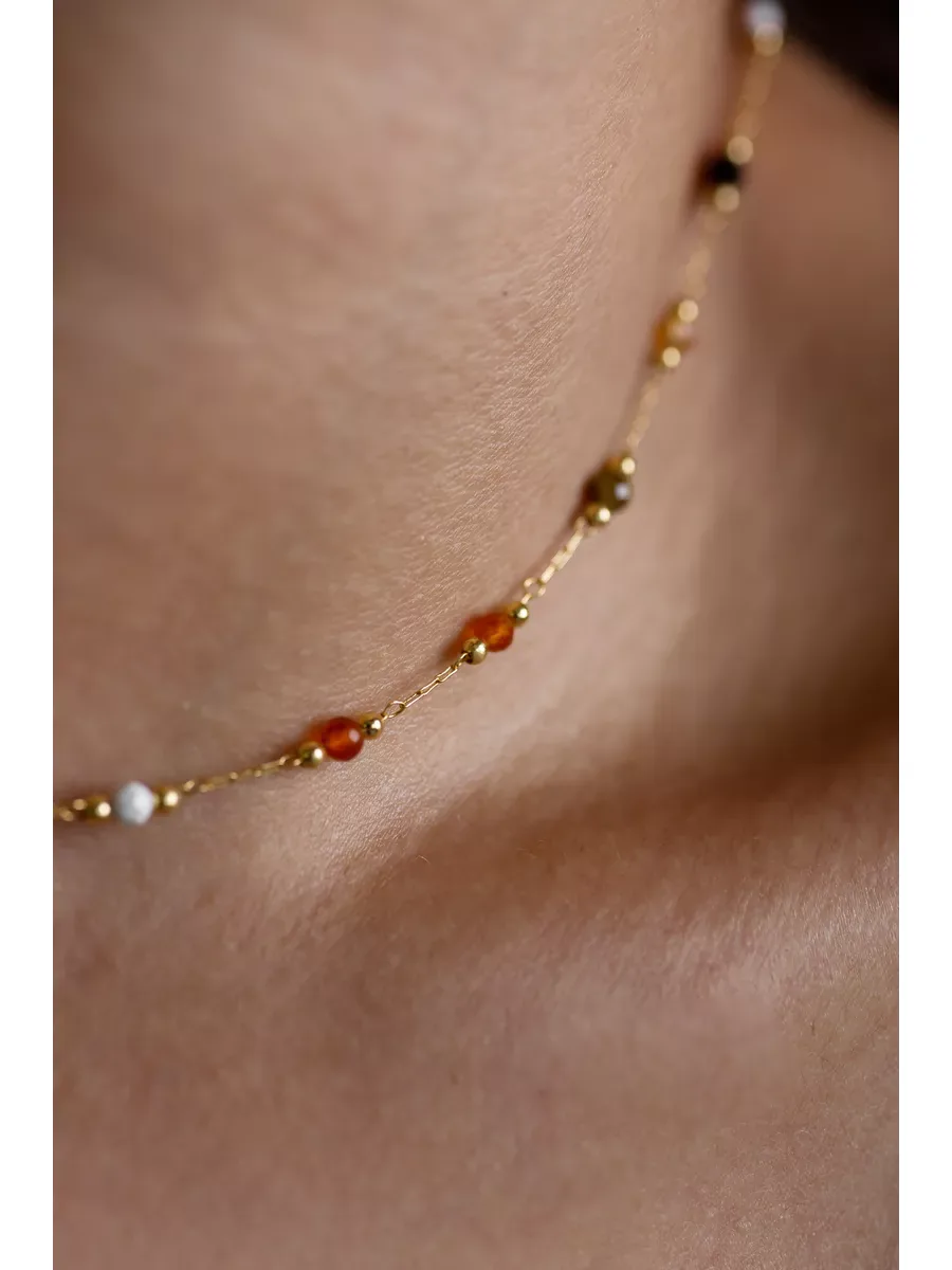 Natural stone necklace