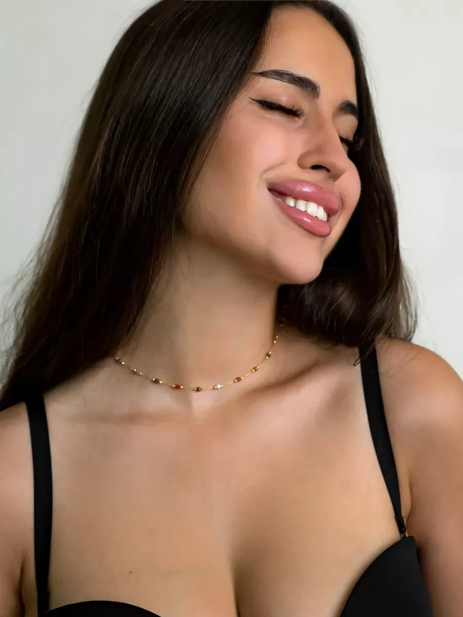 Natural stone necklace