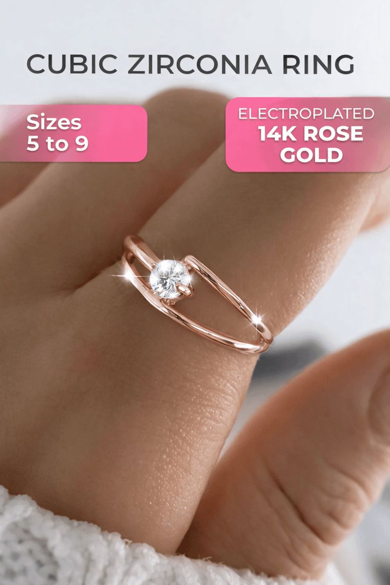 Gold plated ring with stone jewelry