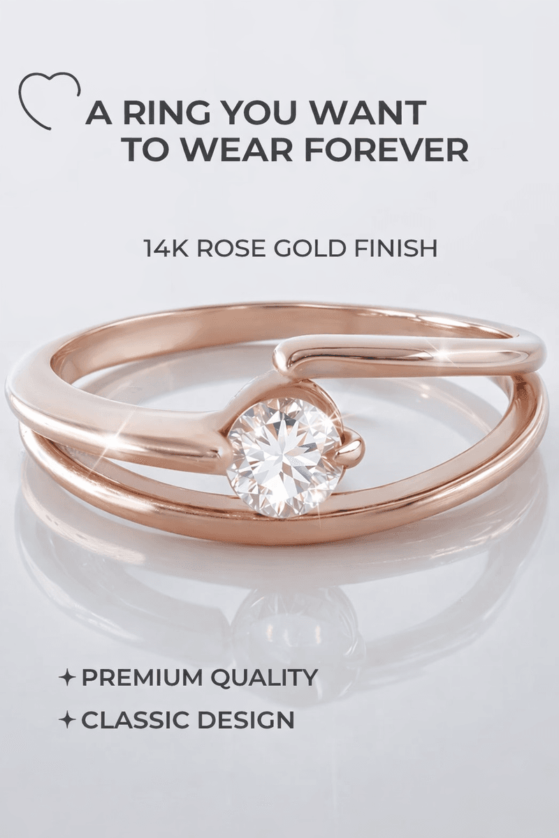 Gold plated ring with stone jewelry