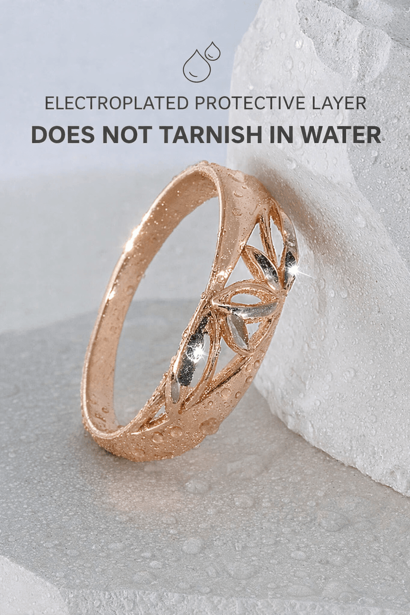 Gold plated diamond ring