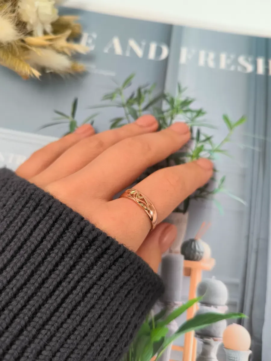 Gold plated diamond ring