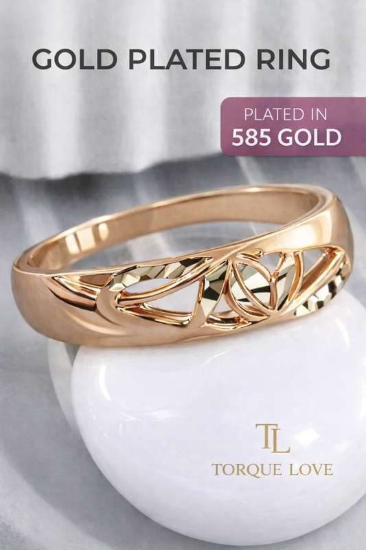Gold plated diamond ring