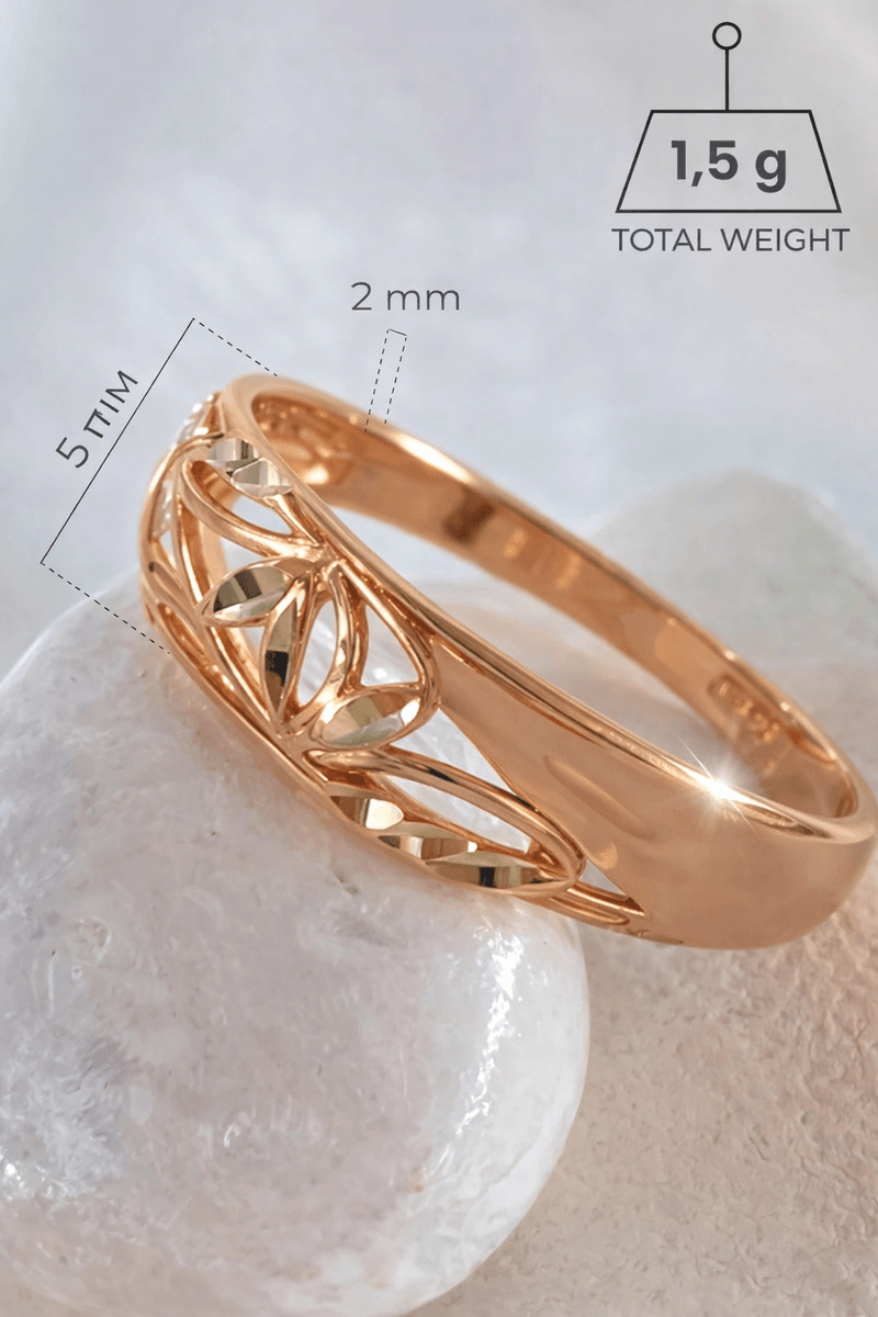Gold plated diamond ring
