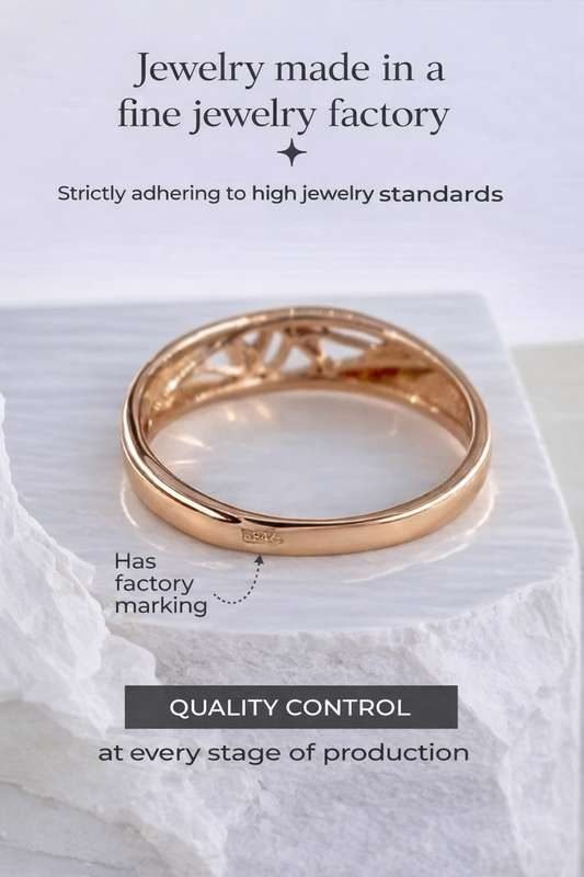 Gold plated diamond ring
