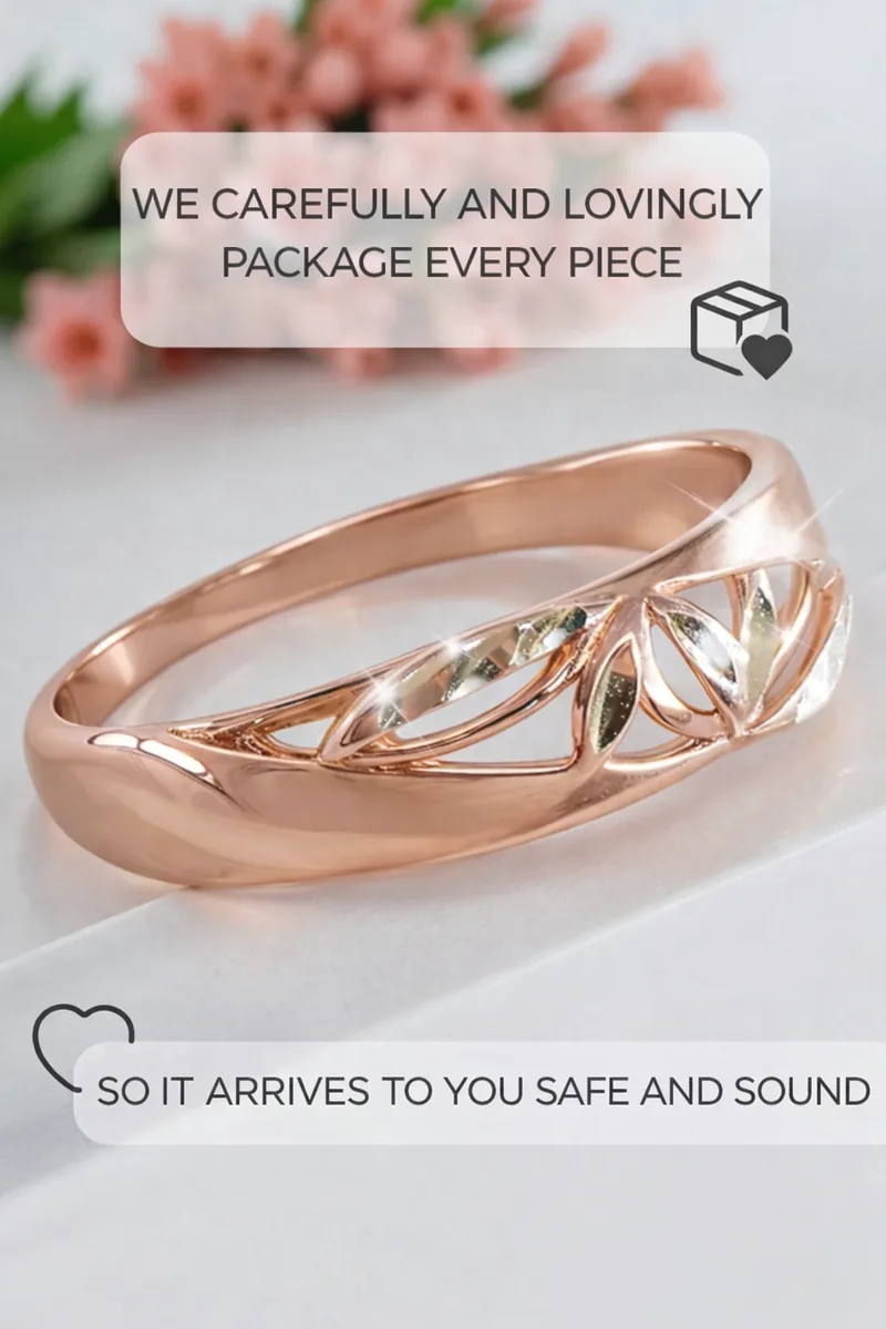 Gold plated diamond ring