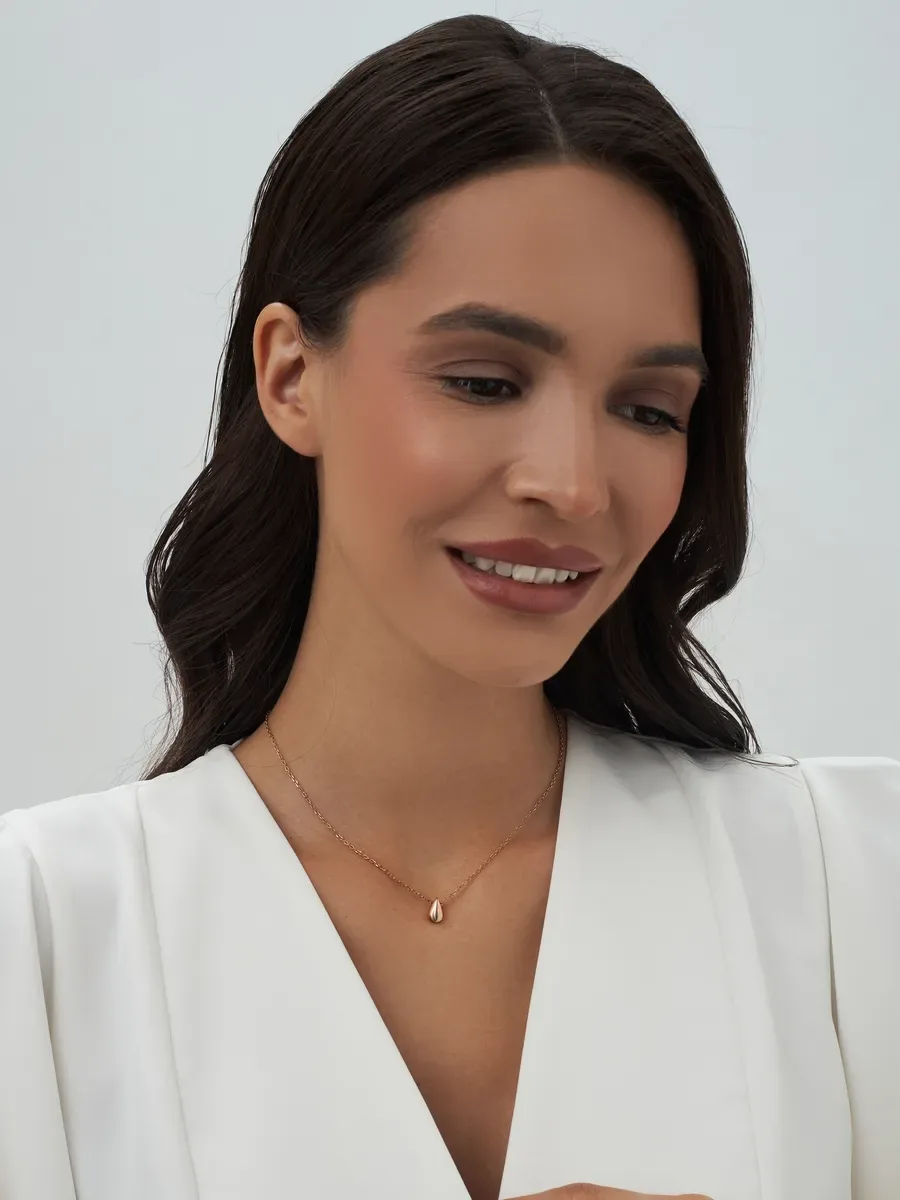 Gold Plated 925 Silver Necklace Chain with Drop Pendant