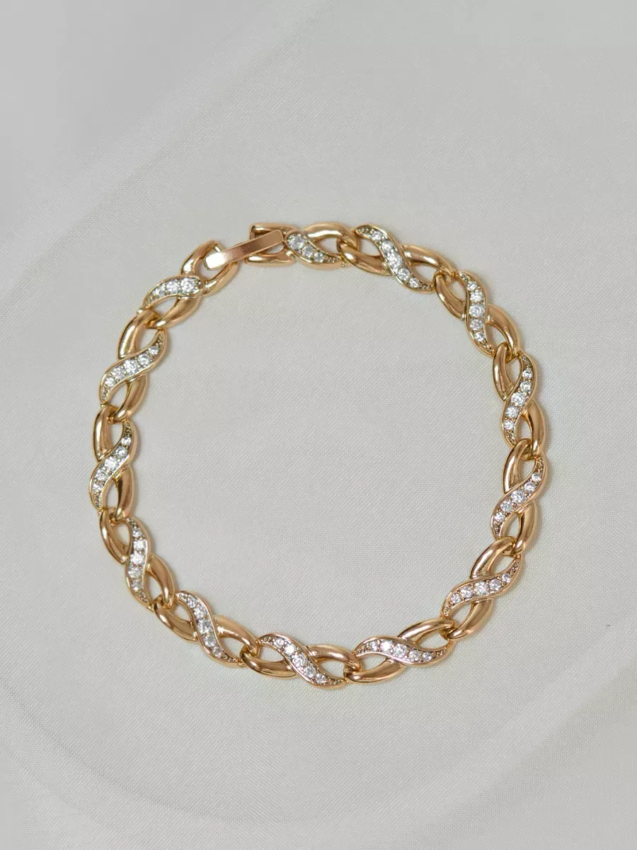 Gold jewelry hand bracelet