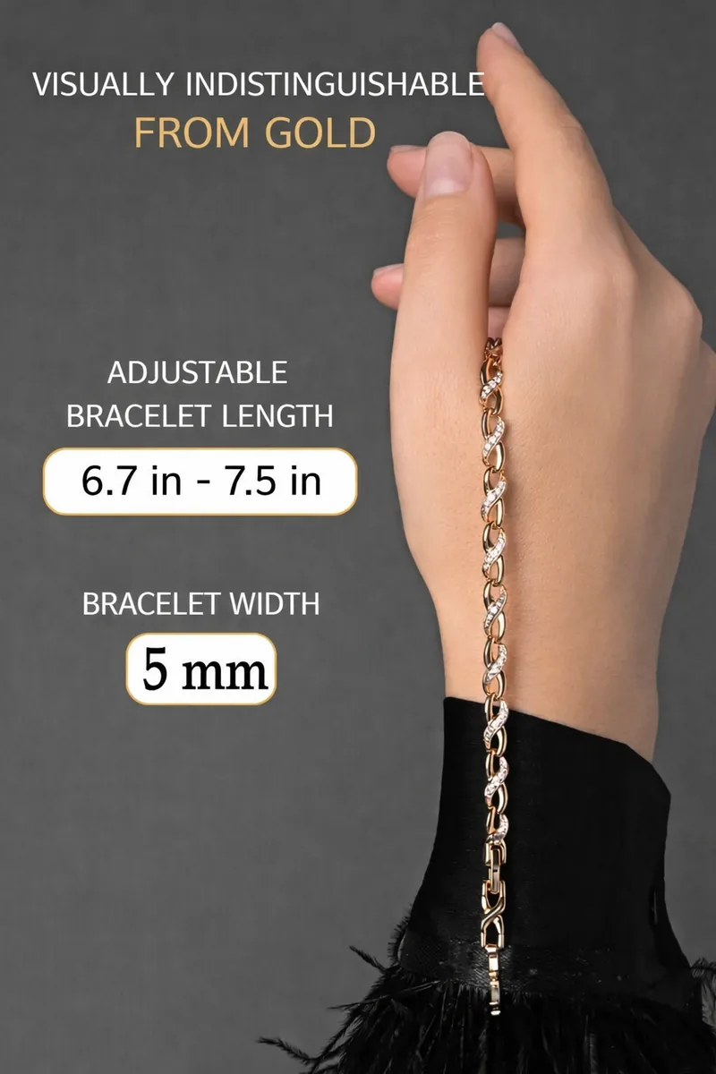 Gold jewelry hand bracelet
