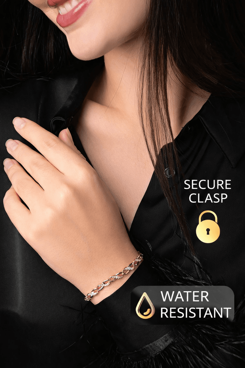 Gold jewelry hand bracelet