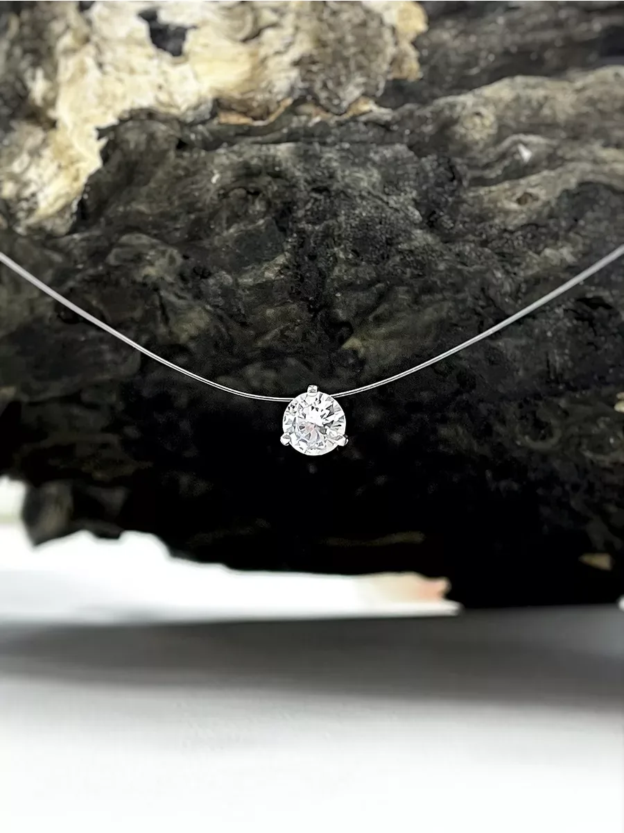 Fishing line with stone silver 925